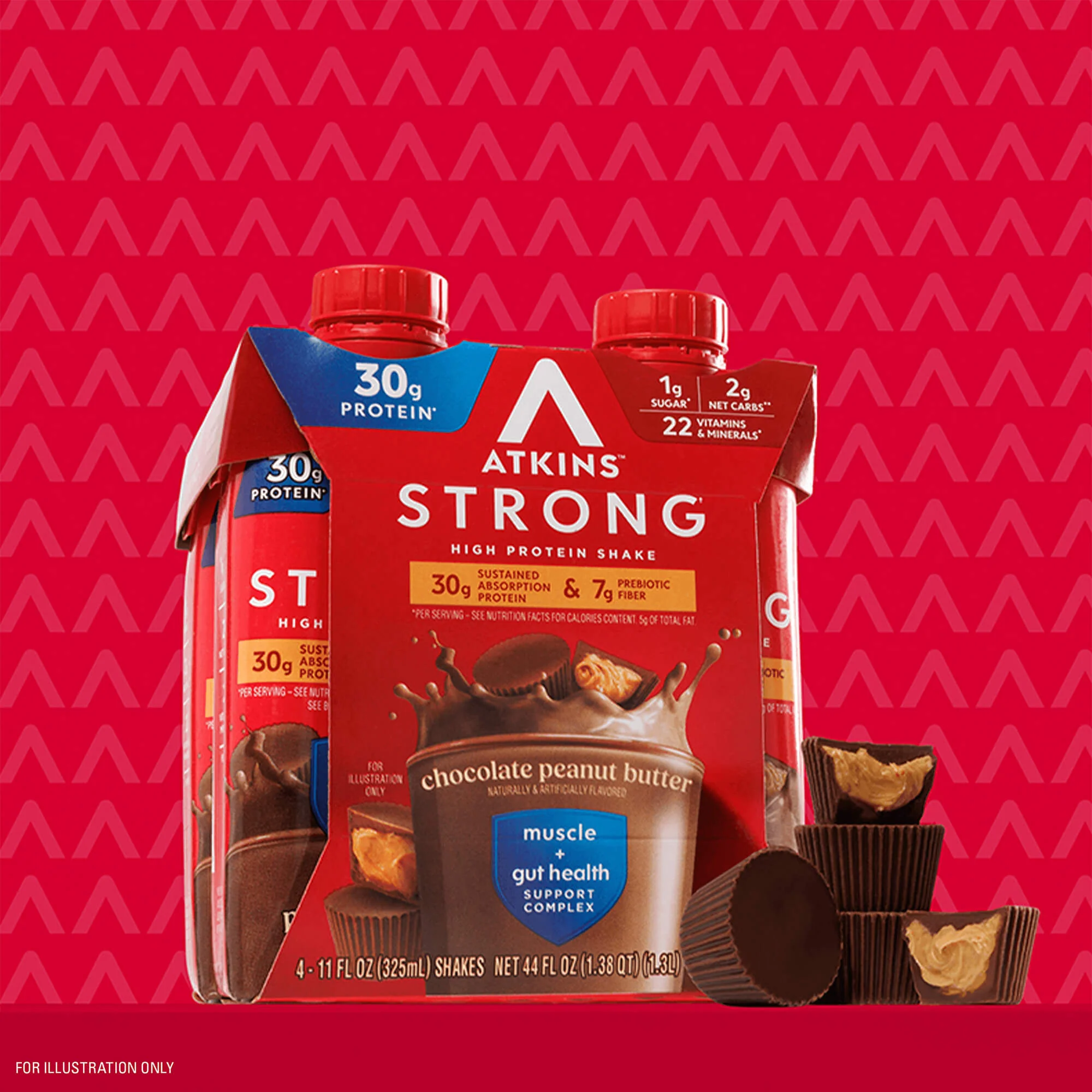 Atkins Strong Chocolate Peanut Butter 30g Protein Shake - Image 5