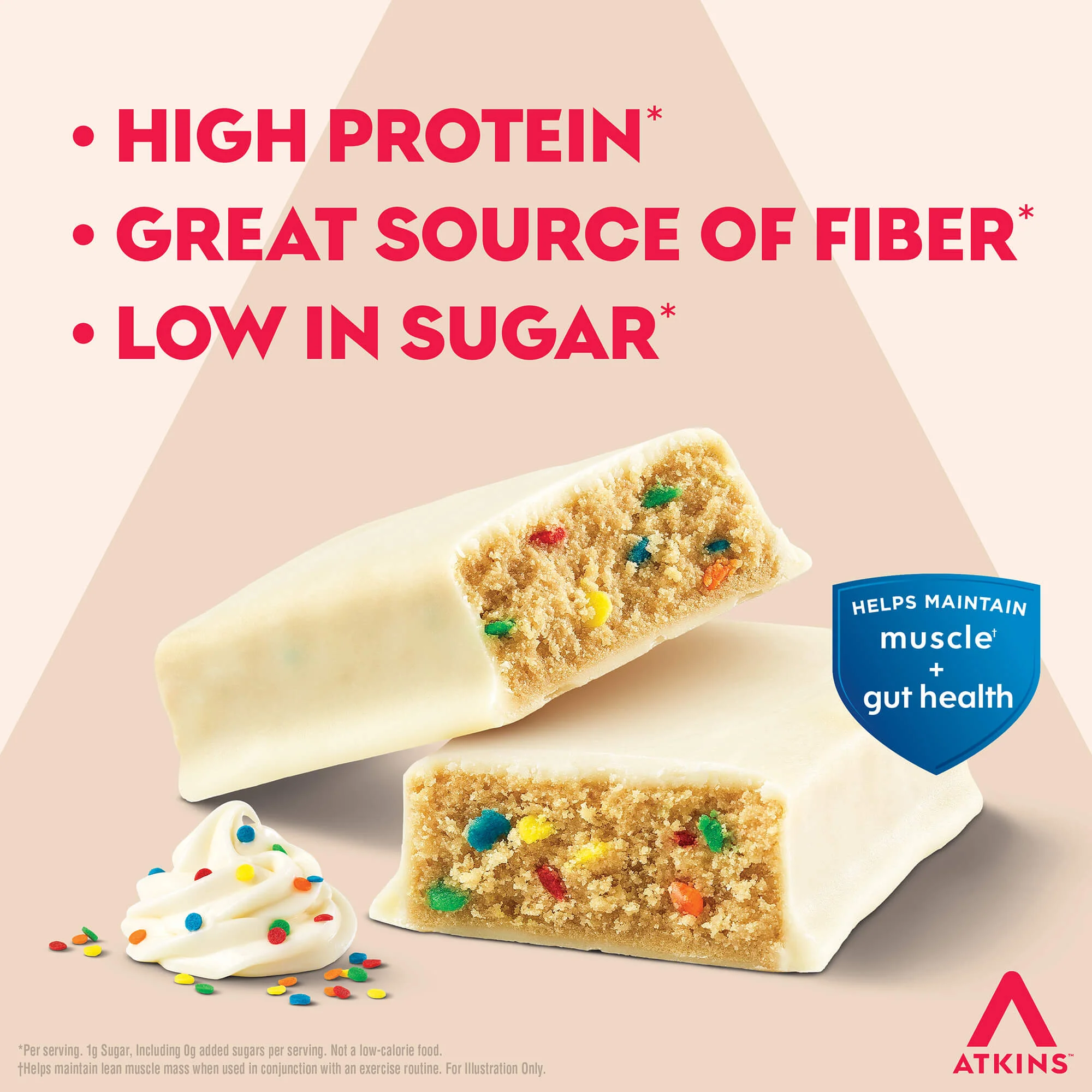 Atkins Strong Birthday Cake 20g Protein Bar - Image 3